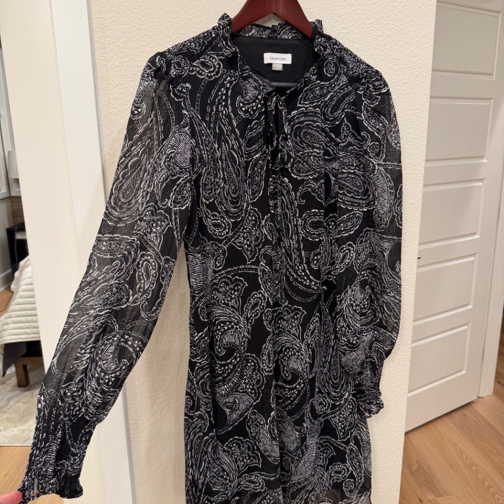 Calvin Klein Black and White Dress